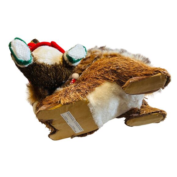 Set of 3 Pier One Natural Fiber Winter Bushy Tail Squirrel, Fox and Flocked Tree - Picture 6 of 8